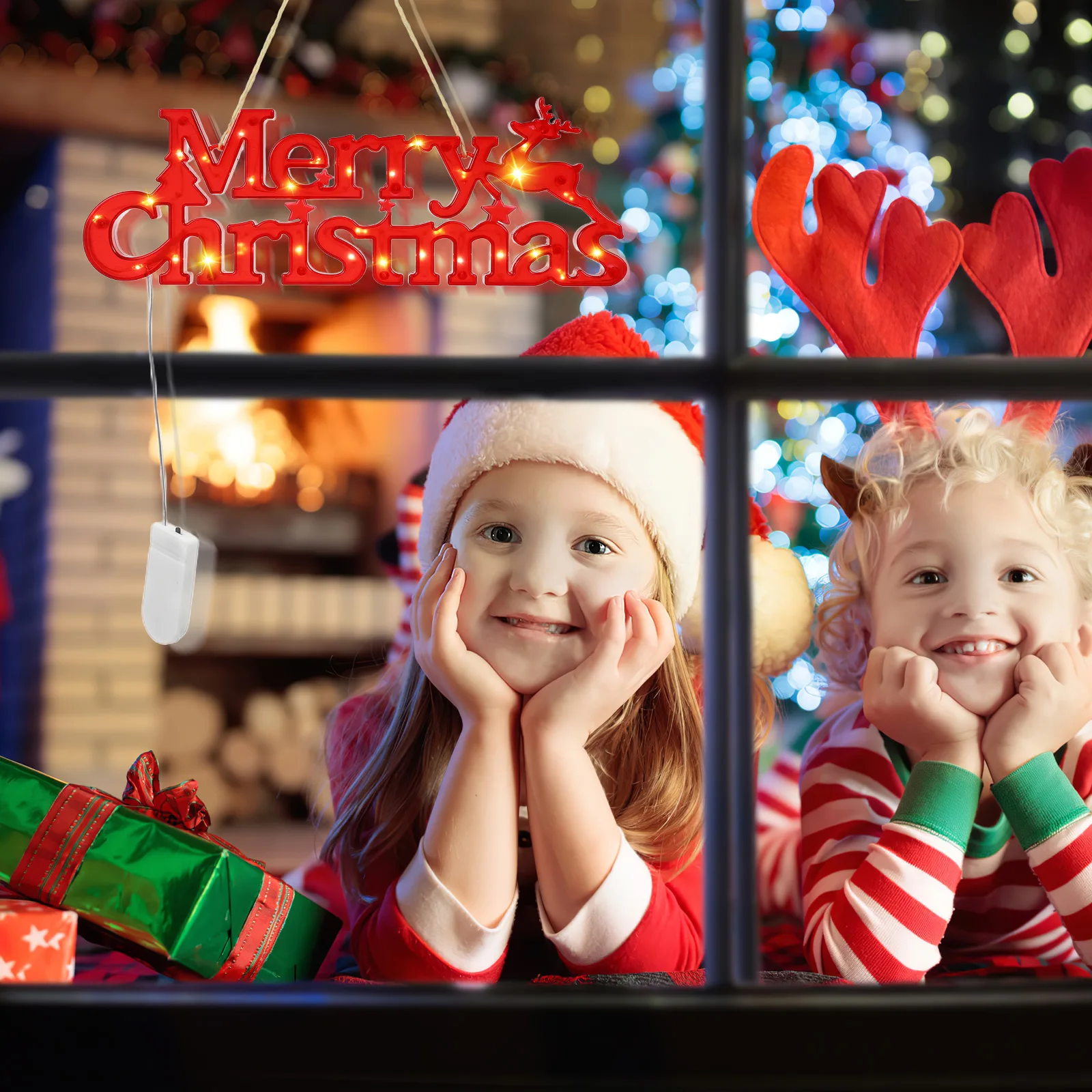 

Merry Christmas Letter Light Board Portable Hanging Christmas Garland Decorative Light Creative Home Garden Atmosphere