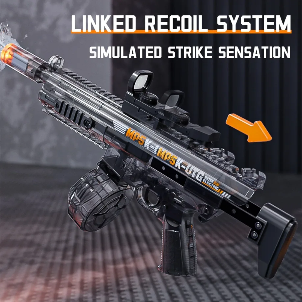 MP5K Firing Electric Water Gun Toy Fully Automatic Shooting Water Pistol Toy Summer Beach Outdoor Water Fights for Children