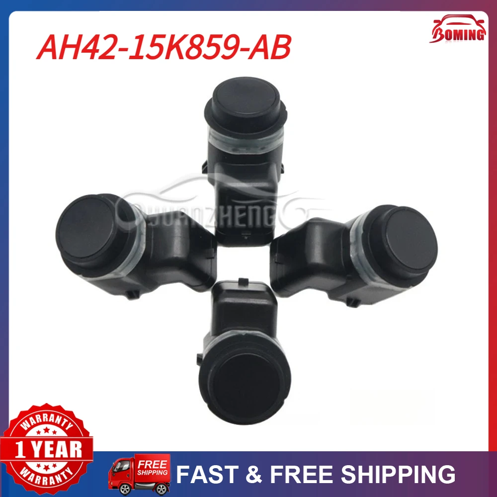 Sensor de estacionamiento PDC para parachoques de coche, 4 piezas, para Land Rover Discovery 4 Evoque Range Rover Jaguar, negro, AH42-15K859-AB