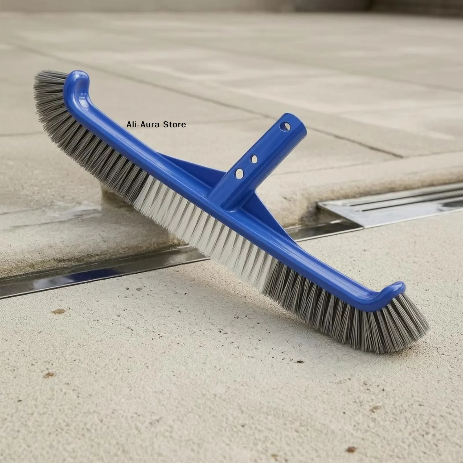 1Pcs Heavy Duty Swimming Pool Brush Head With Stiff Durable Bristles Curved Design For Cleaning Pool Walls Floors Tiles Steps