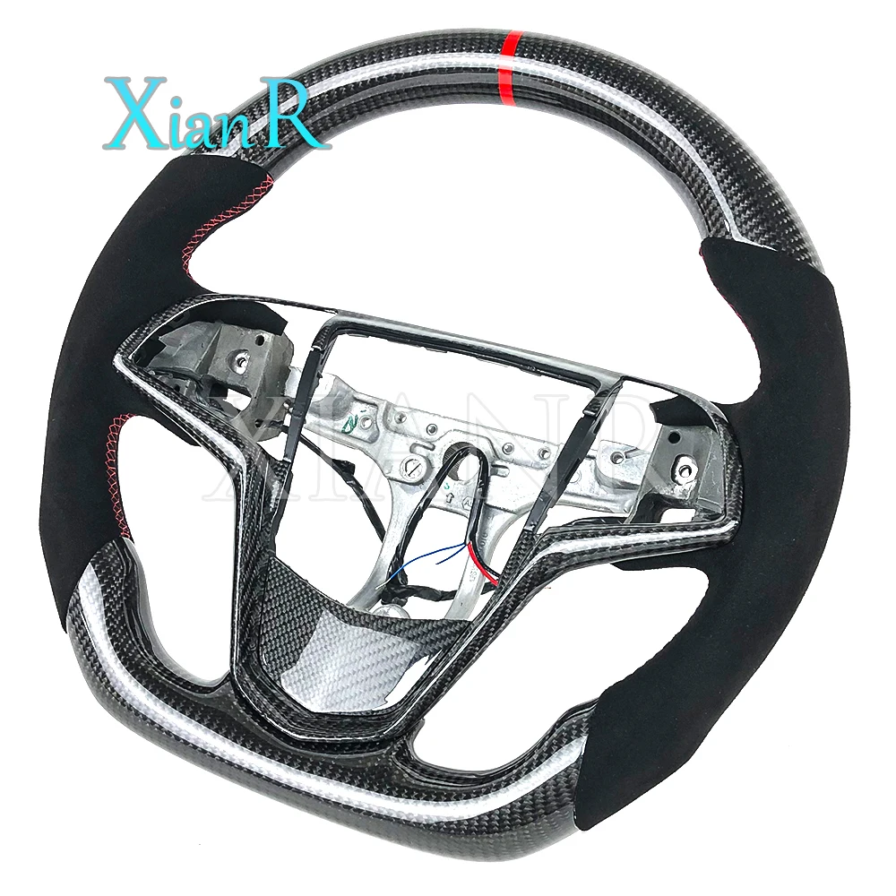 Customized carbon fiber steering wheel with paddle shifters for Cadillac ATS CTS XTS SRX CT6 ATSV car steering wheel