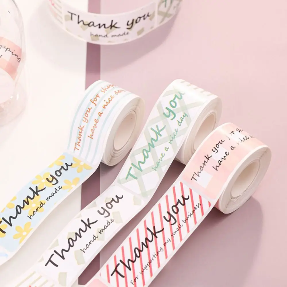 120 stks/rol Sticker Decor Dank U Sticker Ronde Afdichting Sticker Craft Supplies Handgemaakte Ambachten Sticker Praktisch