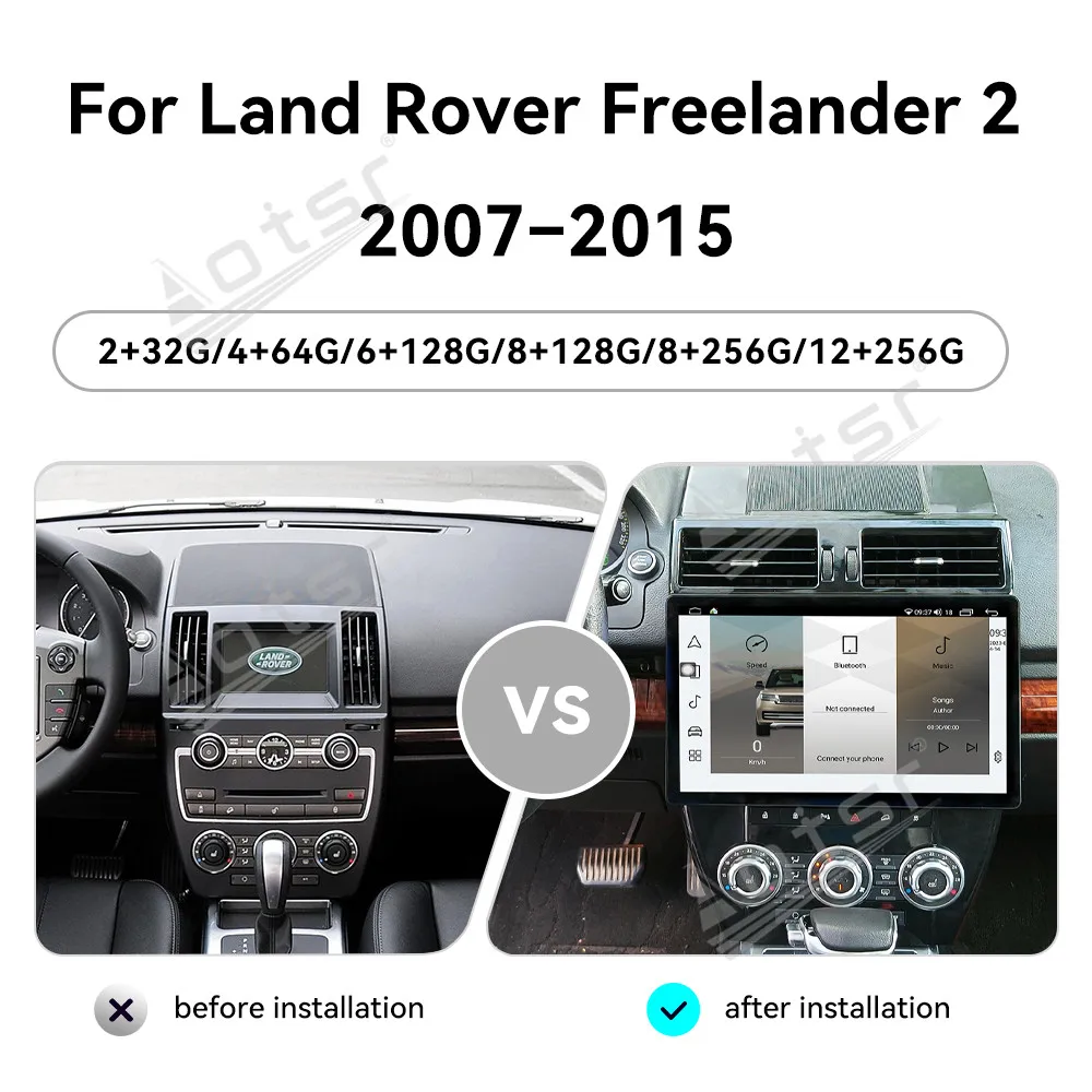 Touch Screen Android 14 Auto Multimedia Car Radio For Land Rover Freelander 2 2007-2015 Car GPS Navigation Audio Stereo HeadUnit