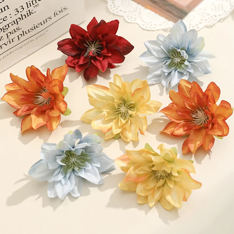 

2/5Pcs 8cm Silk Artificial Peony Flowers Heads Fake Flower for Home Room Decoration Wedding Decor DIY Gift Wreath Accessories