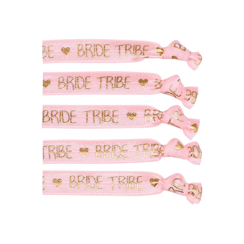 6/11pcs Team Bride Wristbands Bachelorette Party Bracelet Bride To Be Decoration Wedding Party Bridal Shower Supplies Hair Ties