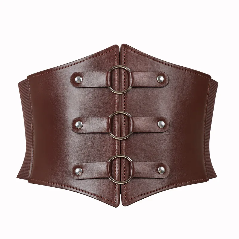 Medieval PU Leather Armor Set Pauldron Corset Waist Belt Bracers Men Viking Knight Pirate Cosplay Accessories Halloween Party view 4