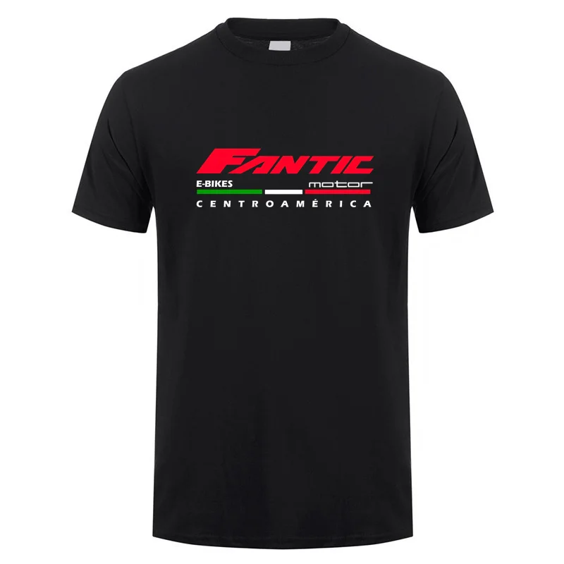 Fantic E-Bike T Shirt Men Women Short Sleeve Cotton Fantic Motor T-shirts Summer Mans Cool Tops Streetwear DZ-045