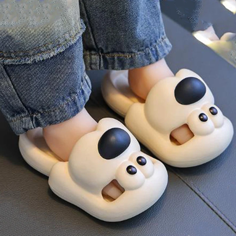 

Cartoon Puppy Non Slip Eva Bathroom Slippers Children 2025 Autumn Comfort Platform Indoor Slippers Soft Thick Bottom Boy Slides