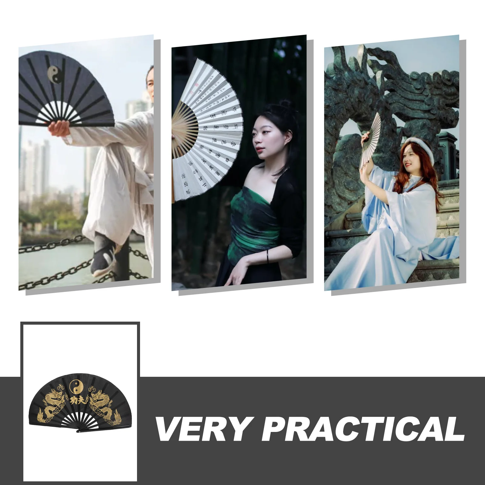 

Folding Chinese Handheld Fan For Decor Retro Style Dance Party Prop Folding Hand Fan Compact Gift For Women Family