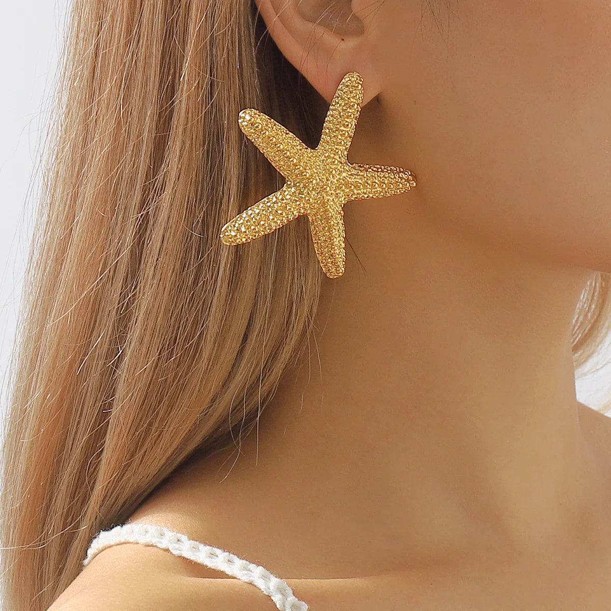 New popular seaside vacation starfish earrings with versatile temperament for women\'s earrings