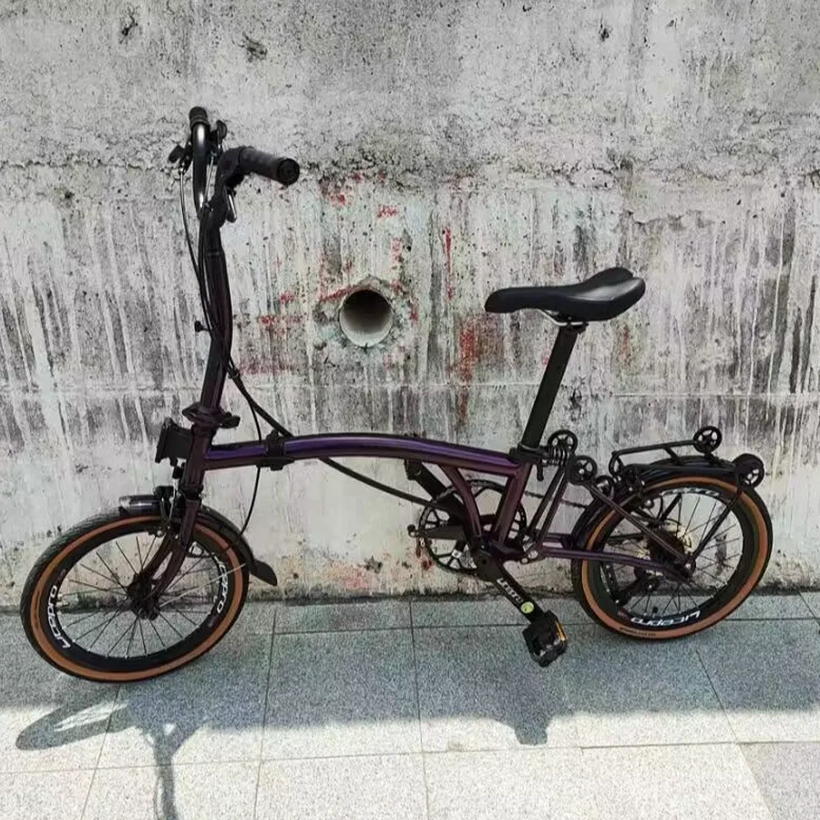 

Складной велосипед CRANSTON, трехстворчатая рама, 16-дюймовый 9-скоростной двойной C-тормоз, портативный складной городской велосипед из углеродистой стали с колесом 349