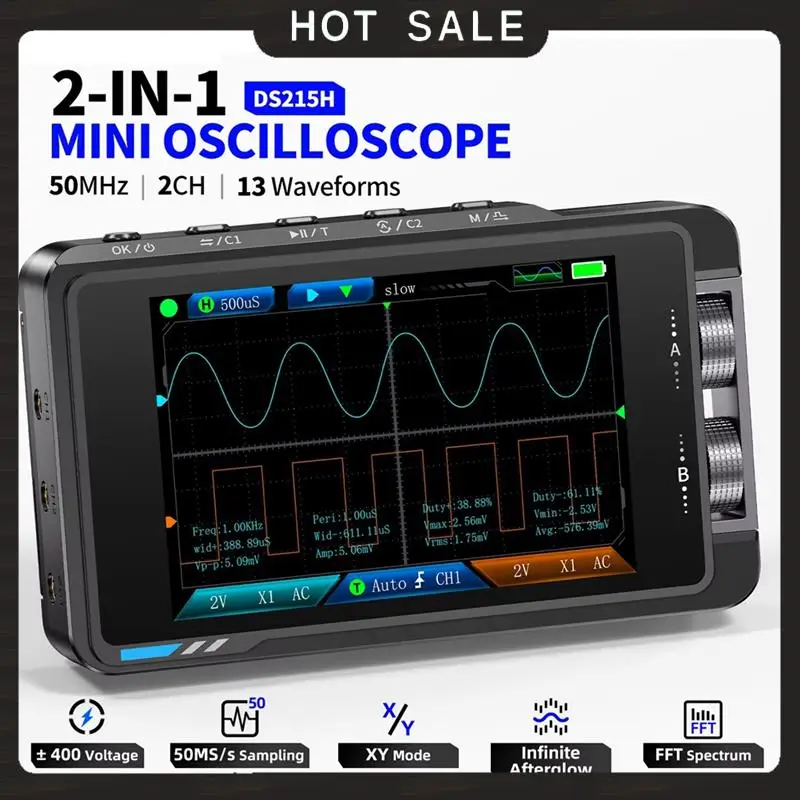 

24-Hour Delivery Digital Signal Generator DS215H Handheld Oscilloscope Digital Professional Instrument B