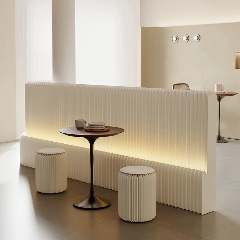 Organ Screen Paper Wall Baffle Partition Living Room Bedroom Half Partition Screen Luminous Folding Paper Wall Divider