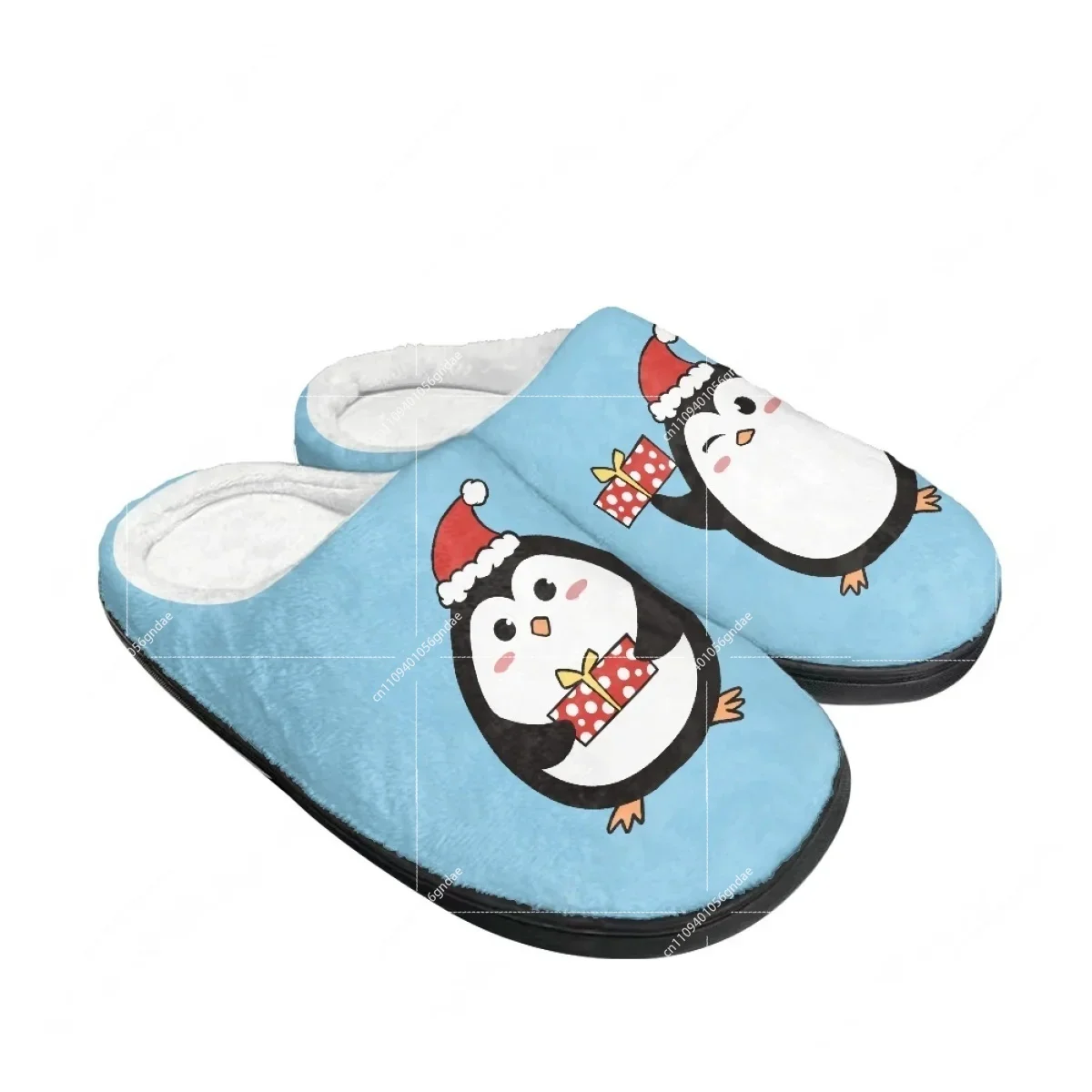 Christmas Snowflake Rabbit Fat Penguin Cow Dog Home Cotton Slippers Mens Womens Teenager Plush Bedroom Keep Warm Custom Slipper - Image 2
