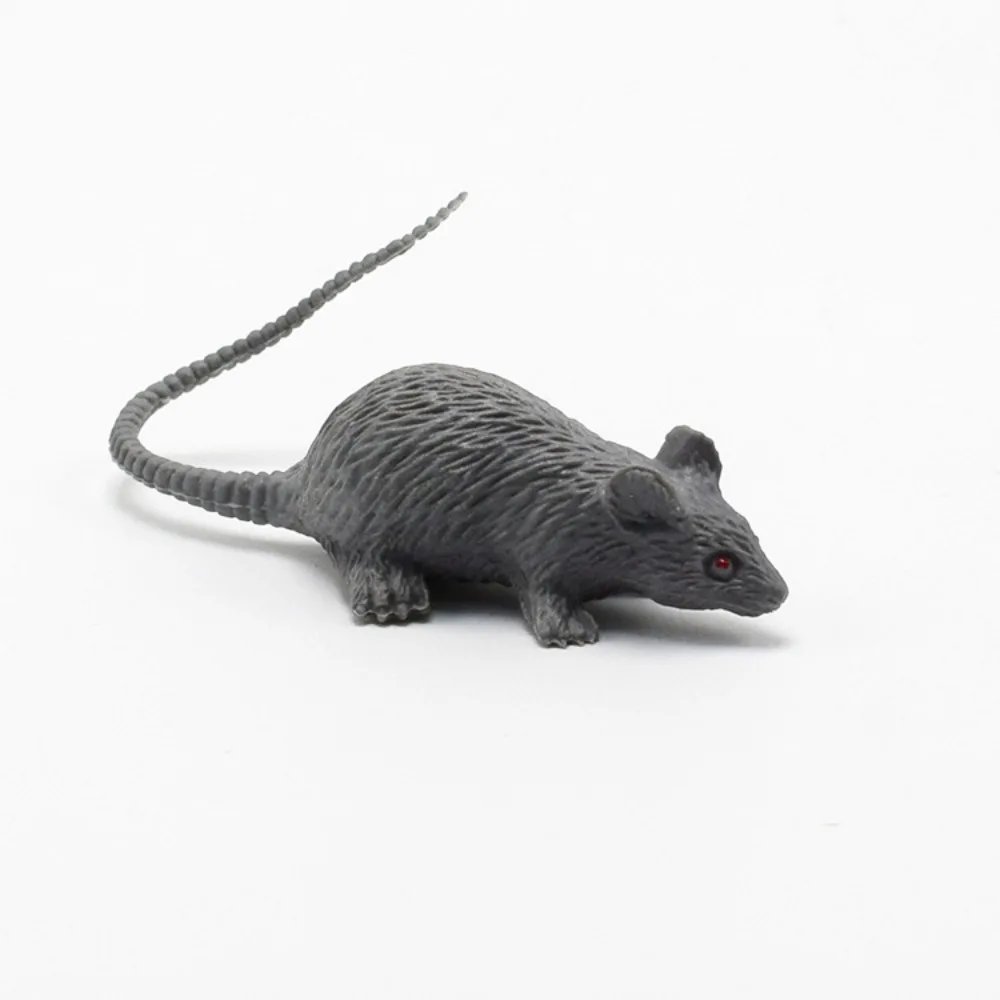 10 Uds. De decoración para fiesta de Halloween, rata falsa, Mini ratón negro y gris, modelo aterrador, truco de abril, juguete para niños, truco, broma