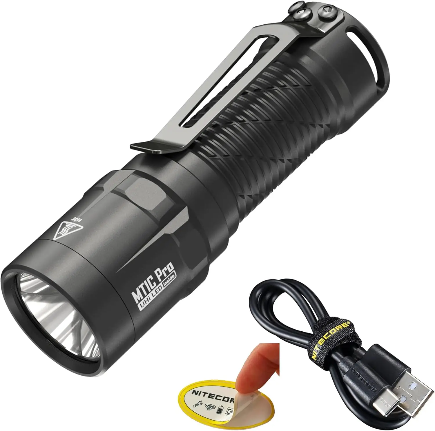 مصباح يدوي MT1C Pro EDC، بطارية قابلة لإعادة الشحن USB-C بقوة 1000 لومن، صغيرة الحجم ومشرقة مصممة للحمل اليومي