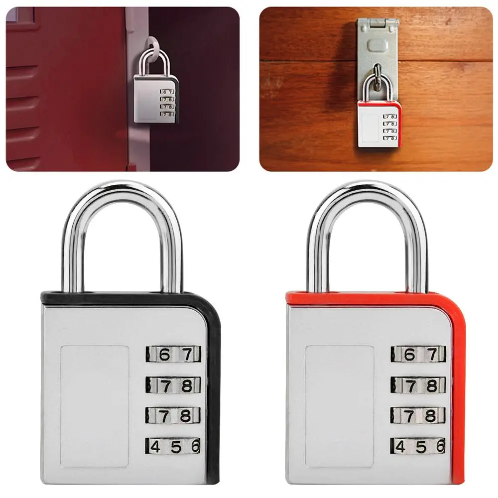 4 Digit Lock Combination Lock Padlock Weatherproof For Locker Gym Bag Travel Suitcase