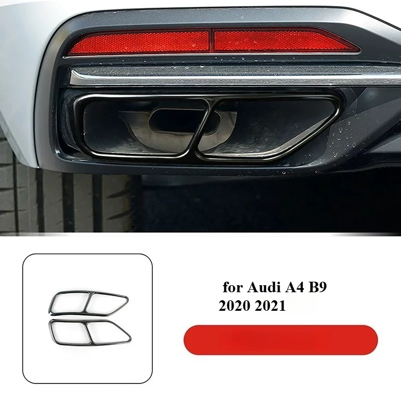 

Embellose Cover of the rear throat frame of car -style exhaust pipe for Audi A4 B9 2020 2021stainless steel exterior accessories