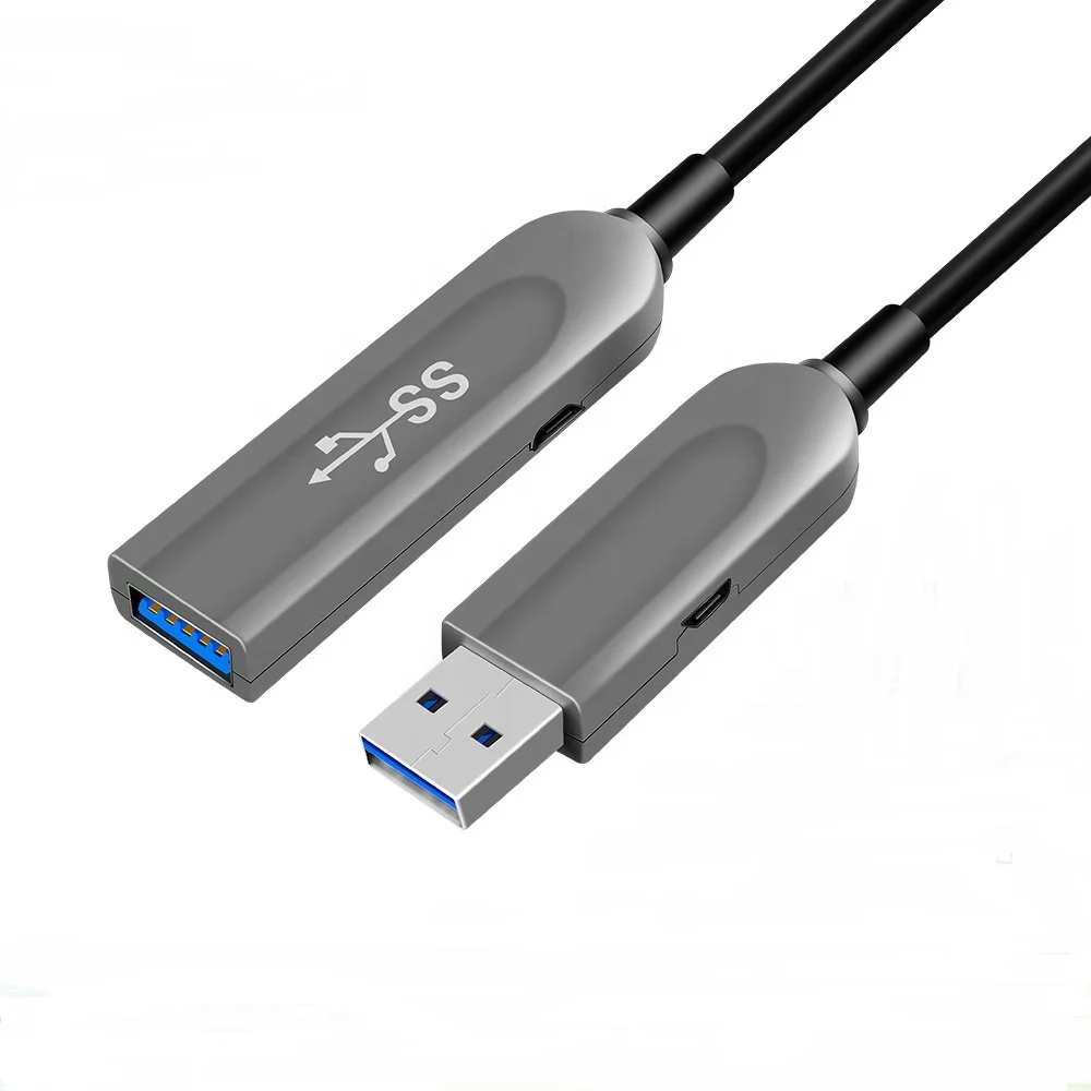 Black 40m USB 3.0 AOC Cable male to female 5G data transferring Compatible with USB 2.0