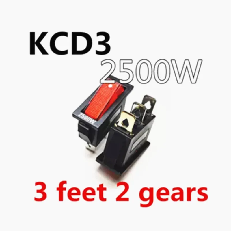 1pcs KCD3 Rocker Switch ON-OFF ON-OFF-ON 2 Position 3Pins Electrical equipment With Light Power Switchs 6A/250V AC 10A/125V AC