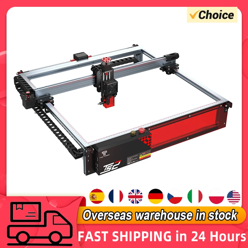 Two Trees TS2 Laser Engraver 10W Laser Cutter Auto Focus Engraving Cutting Machine 450x450mm Engraving Area with Air AssitSystem