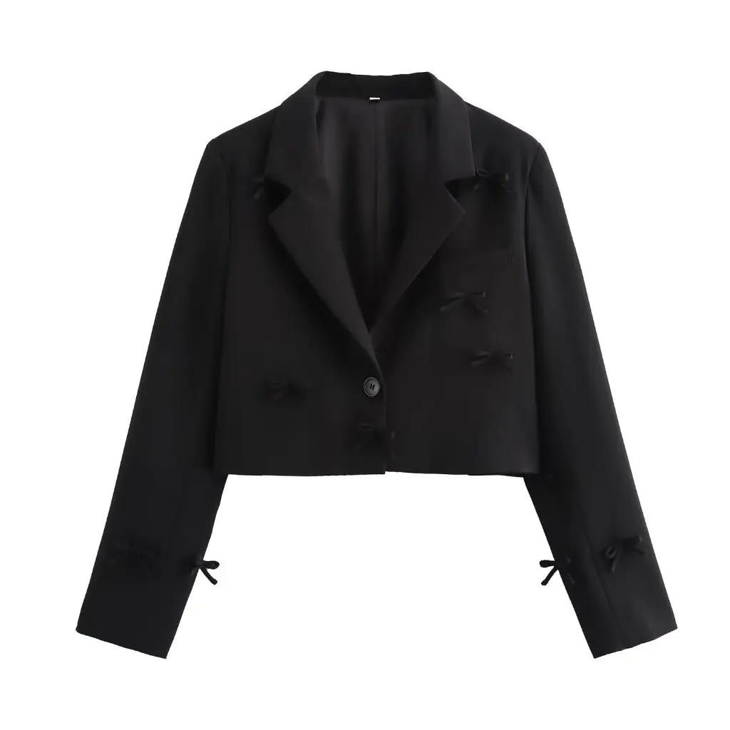 

European And American Fashion Bow Decoration Long Sleeve Suit Jacket Women's Spring New Style B481869