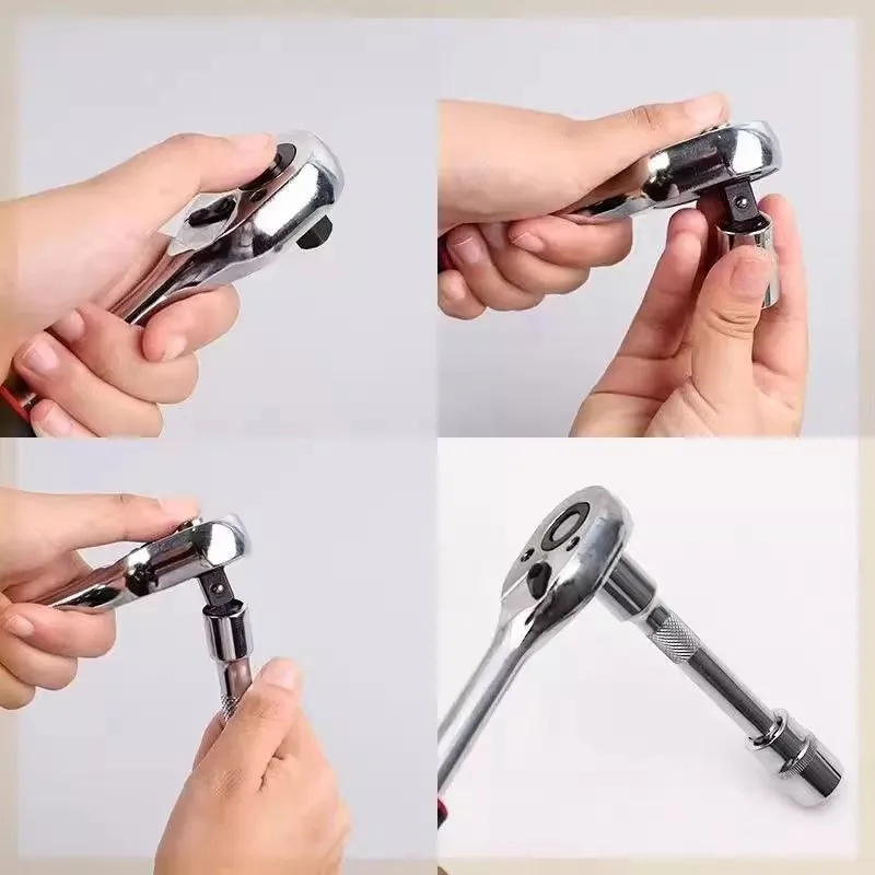 12-Piece Ratchet Vehicle Tool Set Sleeve Wrench Combination Universal Auto Repair Multifunctional
