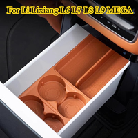 Car Refrigerator Cup Holder Silicone For Li Lixiang L6 L7 L8 L9 MEGA Storage Box Drink Bottle Organizer Auto Sorting Box Mat