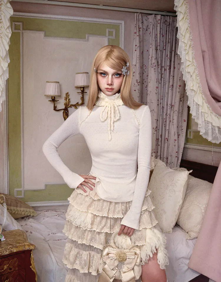 

Blood Supply Original Spring Long Sleeve Bottom Shirt Russia Girls Stretchy Turtleneck Slim All Match Sweet Cute Tshirt Winter