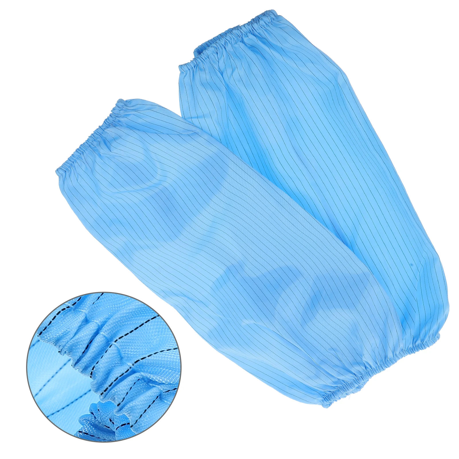 

Anti Static Arm Sleeves Protective Oversleeve Disposable Clean Oilproof Breathable Polyester Blue Plastic Labor Protection
