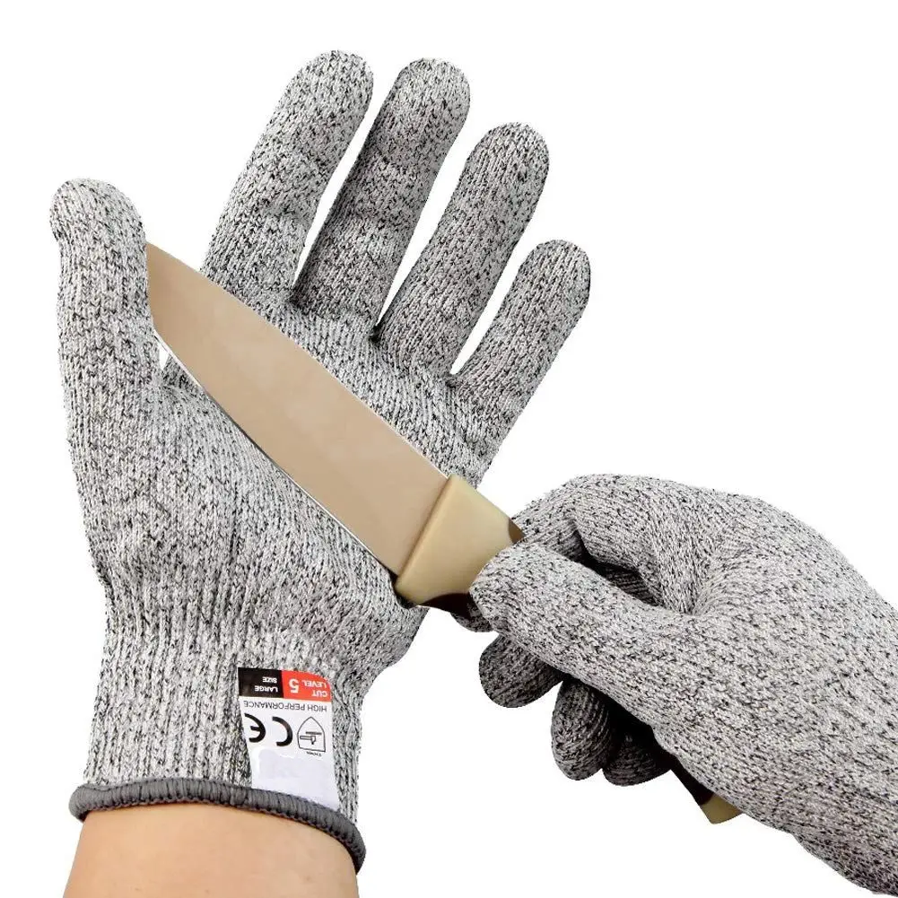 

Level 5 HPPE Anti-Cut Gloves Kitchen Gardening Anti-Cut Knitted Gloves Anti-Thorn Wear-Resistant Glass Building Cutting Gloves
