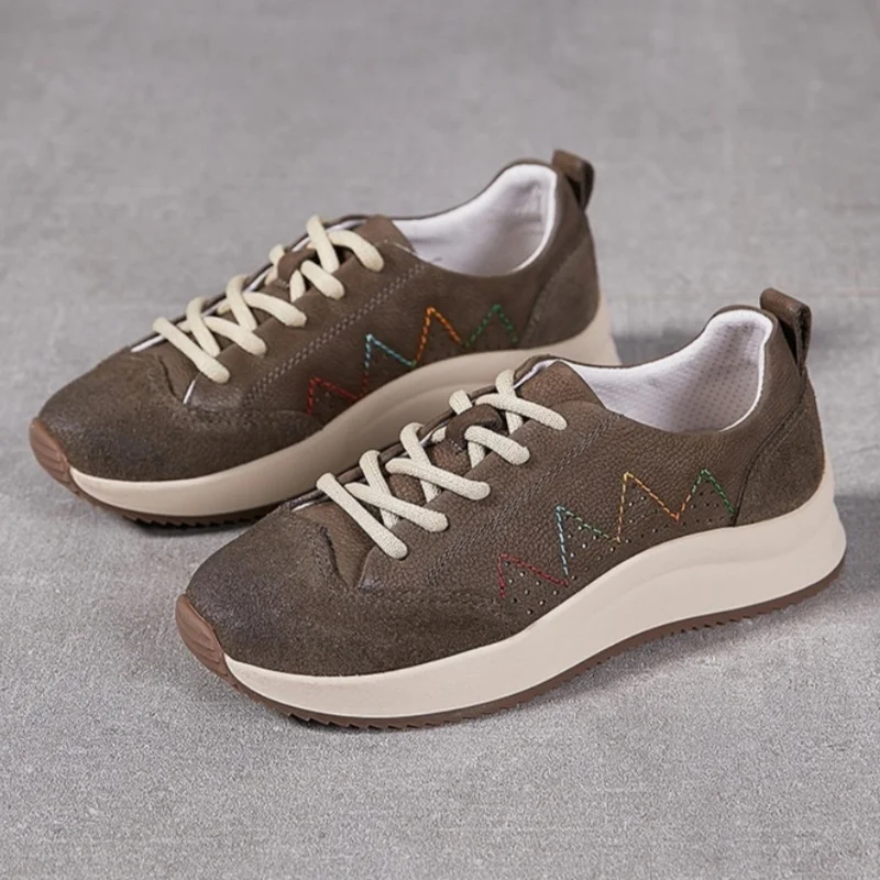 

Женская повседневная спортивная обувь, уличная одежда на плоской подошве, легкие кроссовки на шнуровке, удобный дизайн, универсальная женская обувь с круглым носком