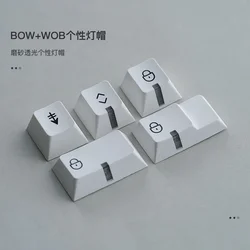 Decent PBTFANS bow wob caps lock num scr cherry profile PBT keycap for mx keyboard