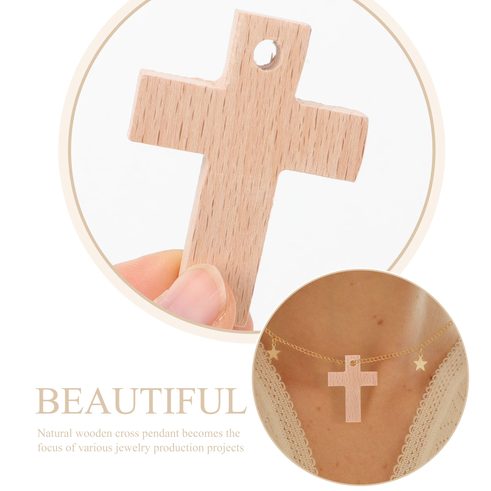 

9pcs Wooden Cross Keychain Pendant Decorative Charm for H bags Backpacks Lanyards Religious Craft Gift Bright Color Unique