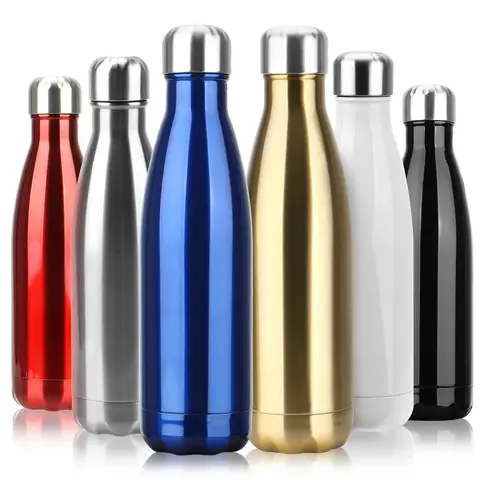 스테인레스 스틸 물병 콜라 맥주 보온병, 이중 벽 절연 진공 플라스크, BPA 프리 보온병, 스포츠 병, 500ml