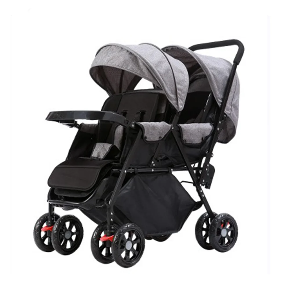 Poussette Kinderwagen Newborn Baby Pushchair Portable Travel Double Baby Pram Twins Carriage Stroller For Twins Baby