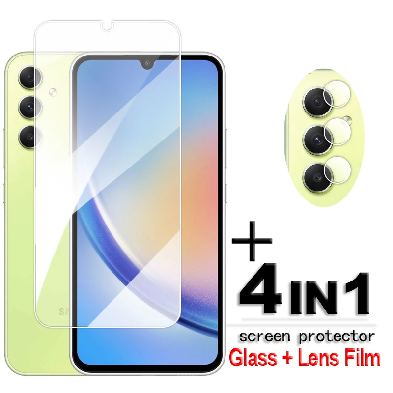 

For Samsung Galaxy A34 5G Glass For Samsung A34 Tempered Glass 6.6 inch Transparent HD Screen Protector Galaxy A34 5G Lens Film