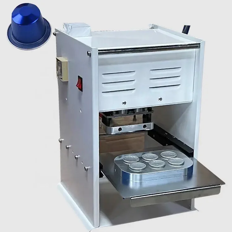 Hot Sell 6 Holes Manual  Aluminum Coffee Capsules Heat Sealing Machine