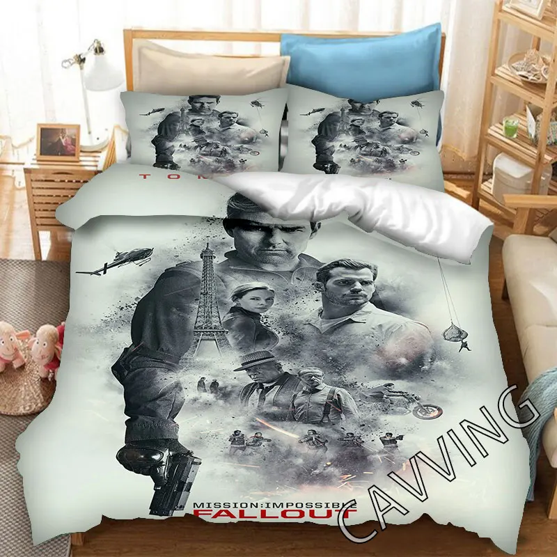 Mission：Impossible 7 Movie 3D Printed Bedding Set Duvet Covers & Pillow Cases Comforter Quilt Cover (US/EU/AU Sizes)