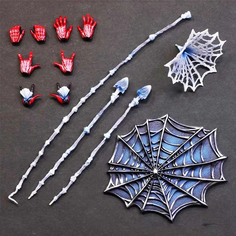 Play Arts Kai Spider-Man Suit Figura de acción articulada Modelo coleccionable Regalo premium para fanáticos de adultos Estatua de exhibición con licencia