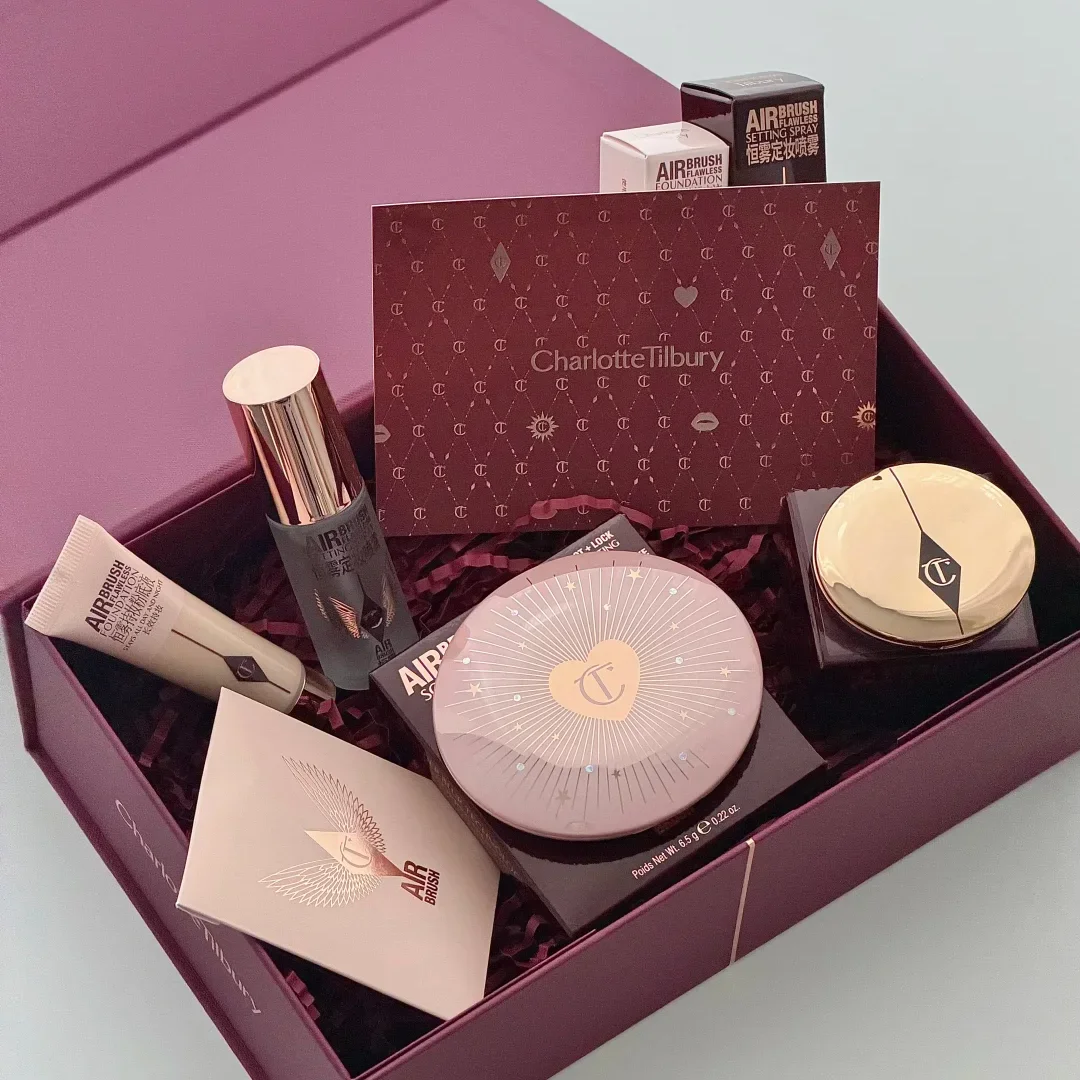 Charlotte Tilbury Marble Finish Powder Lavender Mint Color Correcting Brightening Tone Up Blurring 16H Wear Limited Edition Box