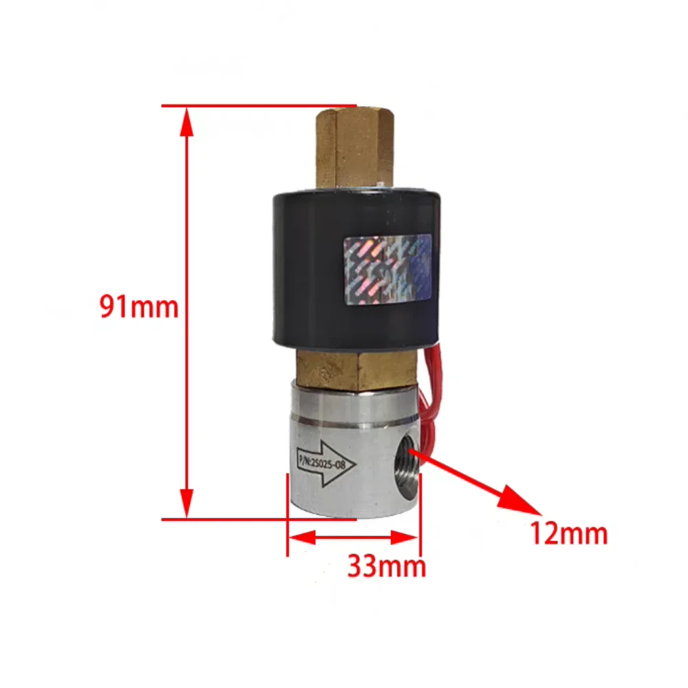 

1/4 "DN08 BSP AC220V DC12V DC24V Нержавеющая сталь 304 Нормально открытый электрический электромагнитный клапан Н/О