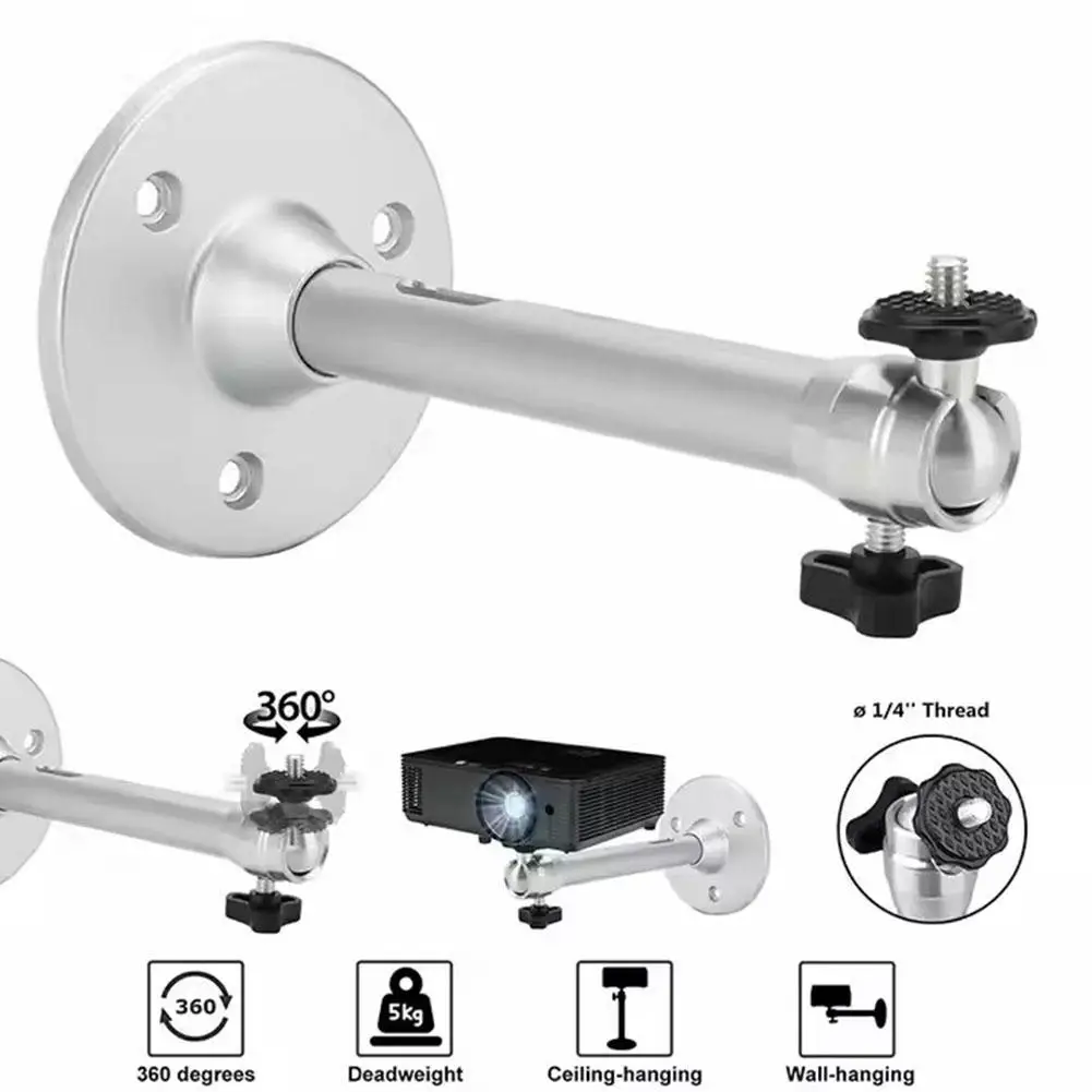 Projector Hanger Wall Mount Aluminum Alloy Stand Ceiling Bracket Surveillance Camera Bracket Projector Hanger Accessories