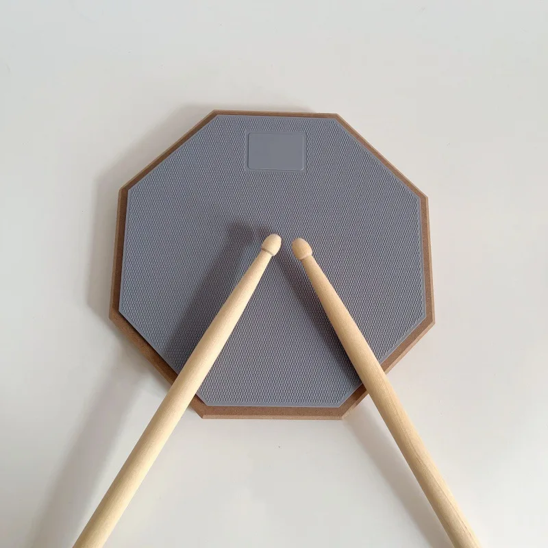 

8/12 Inch Drum Practice Pad Rubber Wooden Dumb Drum Pad Beginners Mute Training for Jazz Drums Percussion Instrument Accessories