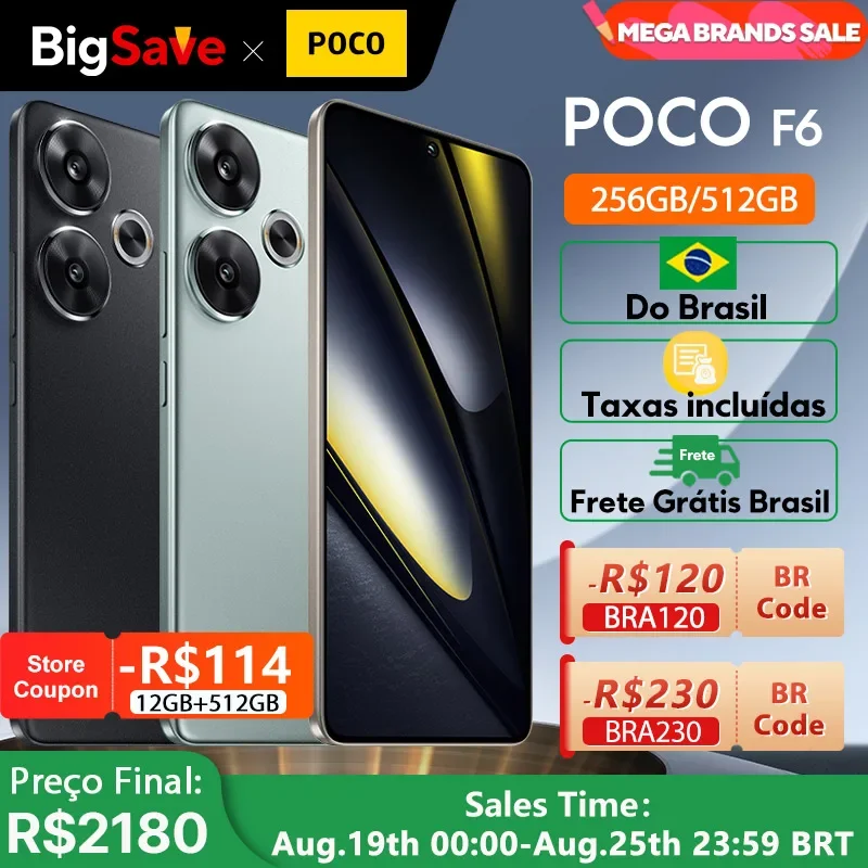 NEW POCO F6 Smartphone Snapdragon®8s Gen 3 1.5K CrystalRes AMOLED 90W Turbo Charging 5000mAh Battary 50MP dual camera with OIS