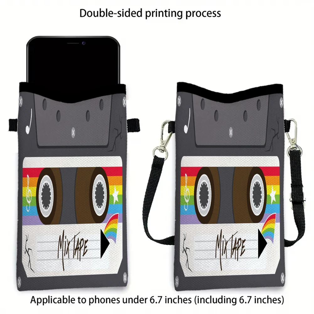 

Retro Pattern Shoulder Bag High Quality Phone Bag with Adjustable Strap, Casual Style Women's Wallet Accessory Storage Bag4.23