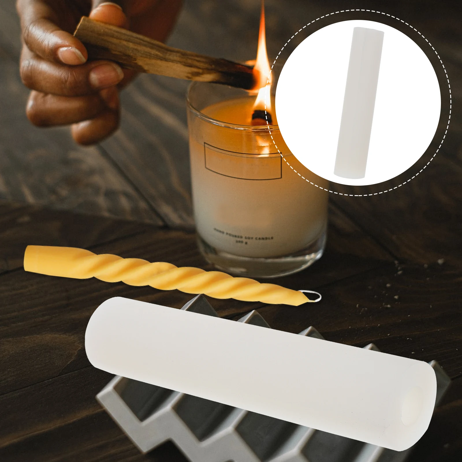 

1pc Silicone Wax Making DIY Kit Twisted Design Durable Long Lasting Universal Gift for Family Friends Creative Decoration