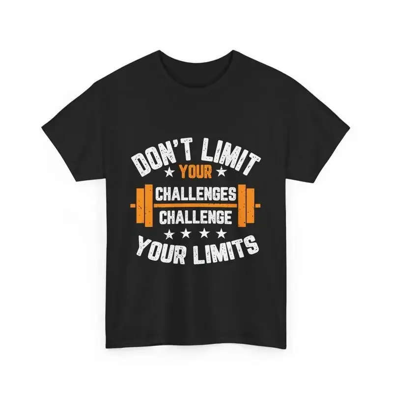 Gym Workout T Shirt Don't Limit Your Challenges Challene Limits fitness
