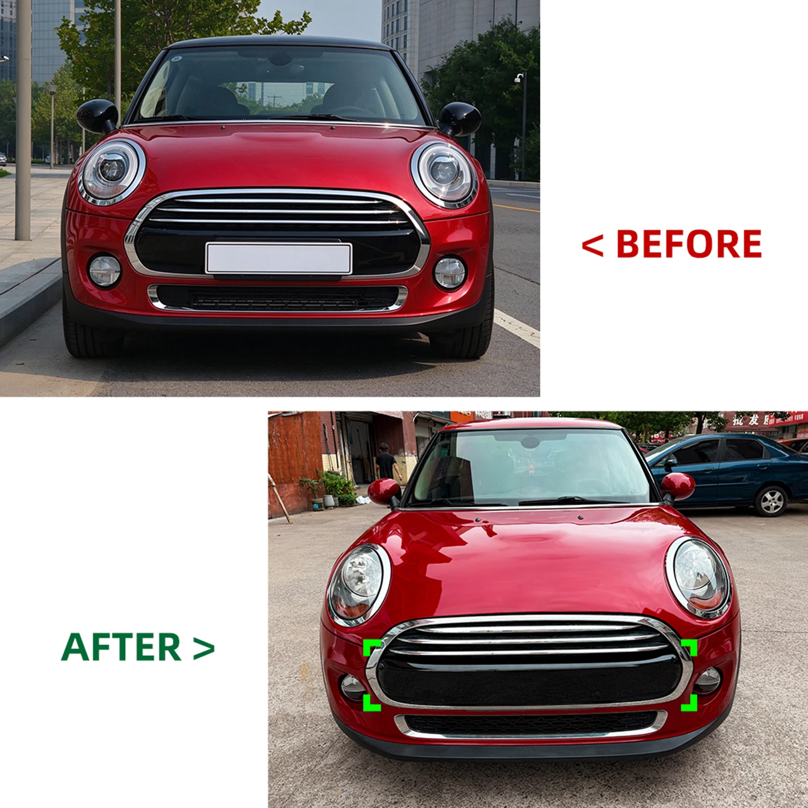 Front Bumper Grill Panel Number Plate Grille Trim For Mini F56 F55 2013-2019 F57 2014-2019