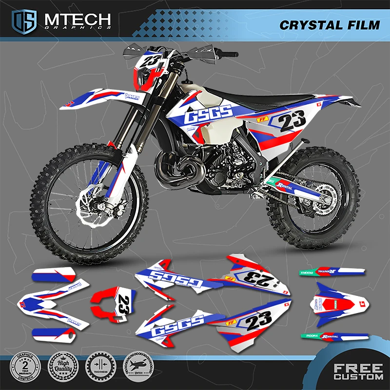 DSMTECH MOTO Motorcycle Team Graphics Decal Sticker Kits For GASGAS 2018 2019 2020 EC Number Name Custom 001